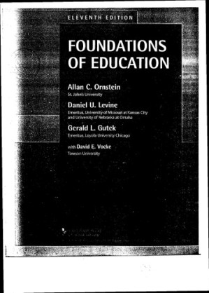 Foundations of Education By Daniel U. Levine
