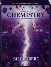 Full Solutions Manual for use with Chemistry The moecular Nature of Matter and Change Fourth Edition - 9780073311296
