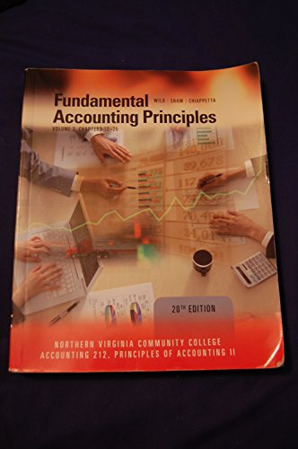 Fundamental Accounting Principles Volume 2