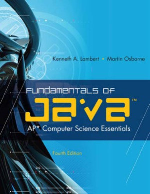 Fundamentals of Java  AP Computer Science Essentials By Lambert K., Osborne M.