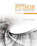 Fundamentals of Python: First Programs By Kenneth A. Lambert - 9781337560092