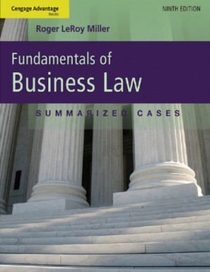 Fundamentals of business law: summarized cases By Jentz, Gaylord A.;Miller, Roger LeRoy