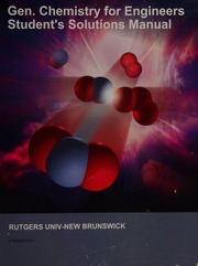 General Chemistry for Engineers Student Solutions Manual