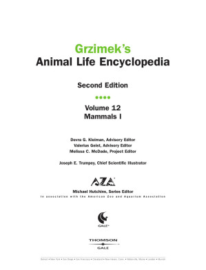 Grzimek's Animal Life Encyclopedia: Mammals By Devra G. Kleiman, Valerius Geist, Melissa C. McDade, Joseph E. Trumpey - 9780534494926