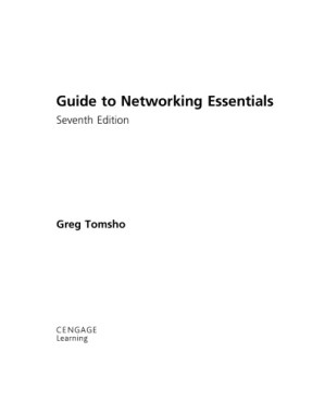 Guide to Networking Essentials By Greg Tomsho - 9781305105430