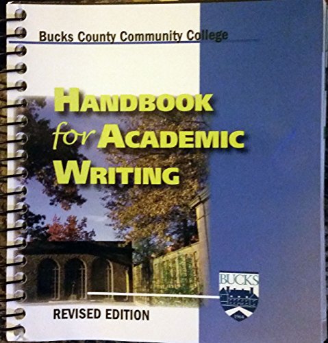 Handbook for academic writing (bucks county community college)