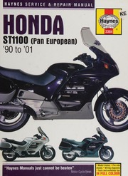 Haynes Honda ST1100 V-Fours 1990 to 2001 Service and Repair Manual 3384 By Coombs, Matthew