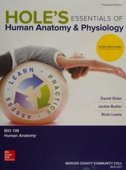 Hole's Essentials of Human Anatomy & Physiology, 13th edition, BIO 106 Human Anatomy, Mercer County Community College