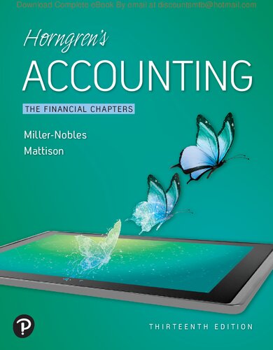 Horngren's Accounting The Financial Chapters - Tracie Miller-Nobles, Brenda Mattison