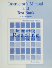 Improving Reading Skills: Instructors Manual/Test Bank