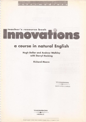 Innovations Intermediate: Teacher's Photocopiable Resource Book By Hugh Dellar; Andrew Walkley; Darryl Hocking