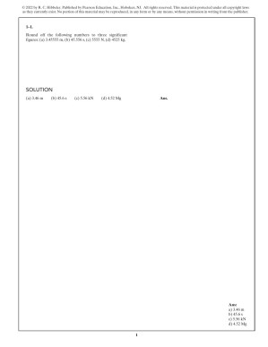 Instructor's Solutions Manual for Engineering Mechanics Statics, SI Edition, 15E - R.C. Hibbeler