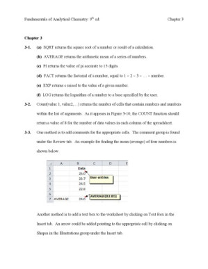 Instructor's Solutions Manual to Fundamentals of Analytical Chemistry By Douglas A. Skoog, Donald M. West, F. James Holler, Stanley R. Crouch