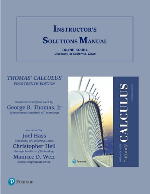 Instructor's Solutions Manual to Thomas' Calculus - Duane Kouba, George B. Thomas, Maurice D. Weir, Joel R. Hass