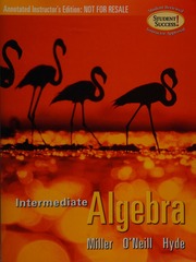 Internediate Alegebra, Annotated Instructor's Edition