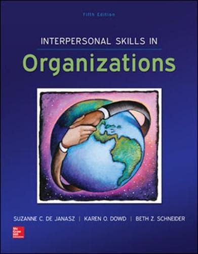 Interpersonal skills in organizations - 9781259255298