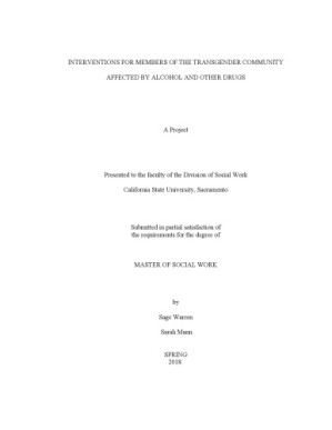 Interventions for members of the transgender community affected by alcohol and other drugs