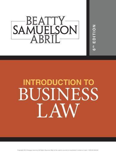 Introduction To Business Law 6Th Edition