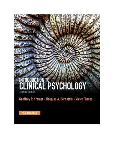 Introduction To Clinical Psychology 8Th Edition