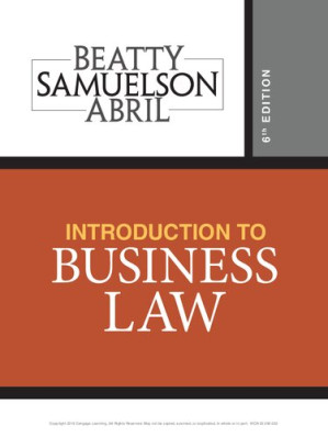 Introduction to Business Law By Jeffrey F. Beatty, Susan S. Samuelson, Patricia Sanchez Abril