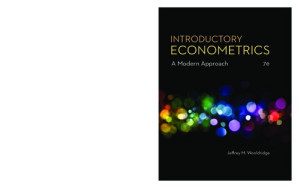 Introductury Econometrics: A Modern Approach By Jeffrey M. Wooldridge