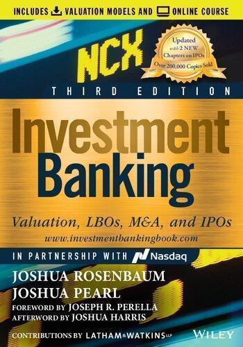 Investment Banking Valuation Lbos M A And Ipos 3Rd Edition