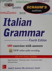 Italian grammar by Germano, Joseph E., author; Schmitt, Conrad J., editor