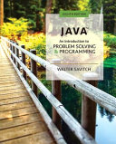 Java: An Introduction to Problem Solving and Programming (8th Edition) - Savitch, Walter