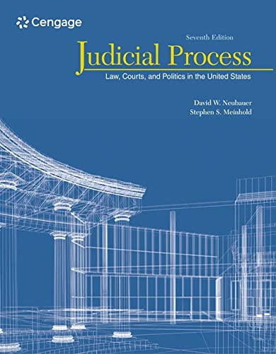 Judicial Process Law Courts and Politics in the United States 7th Edition by David W Neubauer