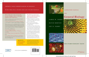 Laboratory Manual for General Biology By James W. Perry, David Morton, Joy B. Perry