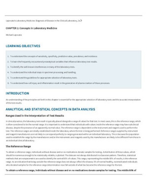 Laposata's Laboratory Medicine Diagnosis of Disease in Clinical Laboratory Third Edition By Michael Laposata