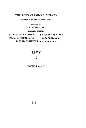 Livy: History of Rome (14 volumes) 1-14