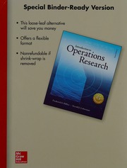 Loose Leaf For Introduction To Operations Research 10th Edition