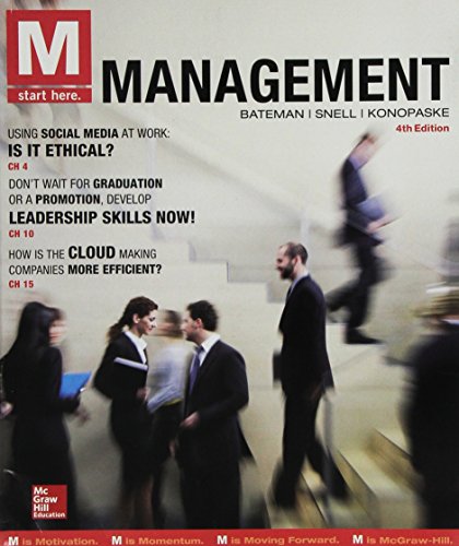 M: Management with Connect by Bateman, Thomas, Snell, Scott, Konopaske, Robert