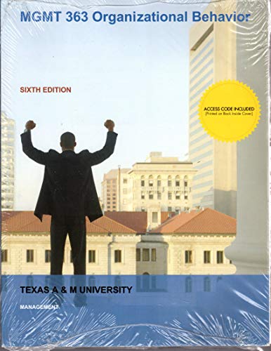 MGMT 363: Organizational behavior - 9781260497939