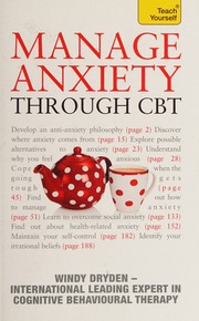 Manage anxiety through CBT by Dryden, Windy