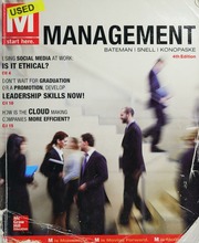 Management by Bateman, Thomas S., author; Snell, Scott, 1958- author; Konopaske, Robert, author