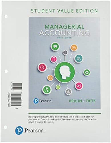 Managerial Accounting - 9780134067179