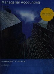 Managerial Accounting ACTG 213