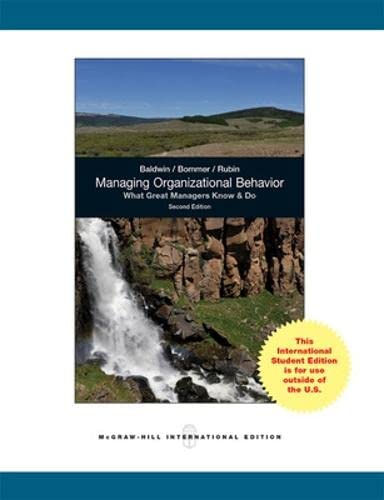 Managing organizational behavior : what great managers know and do