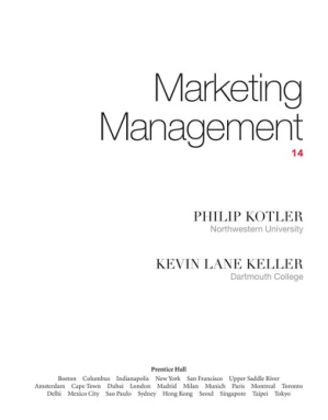 Marketing Management, 14th Edition - Philip Kotler, Kevin Lane Keller - 9780273755029