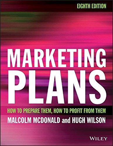 Marketing Plans How To Prepare Them How To Profit From Them 8Th Edition