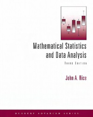 Mathematical Statistics and Data Analysis 3rd ed By John A. Rice