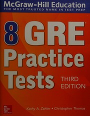 McGraw-Hill Education 8 GRE practice tests - 9781260122480