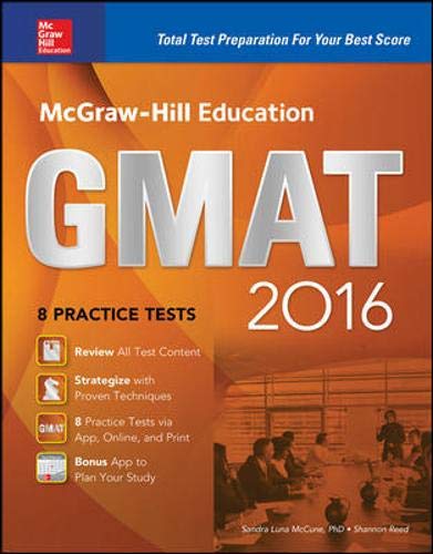 McGraw Hill Education GMAT 2016 - 9780071848923
