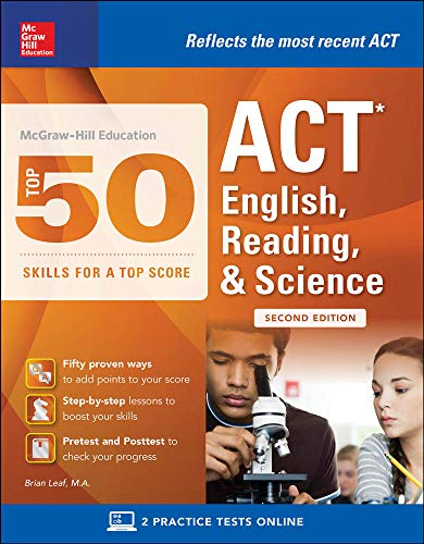 McGraw-Hill Education - Top 50 Act English, Reading, and Science Skills for a Top Score