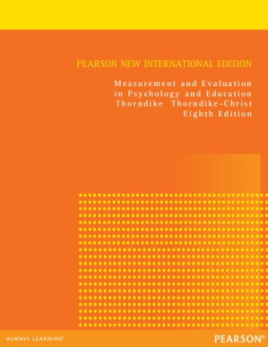 Measurement and Evaluation in Psychology and Education - Robert Thorndike