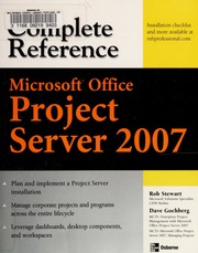 Microsoft Office Project Server 2007: the complete reference