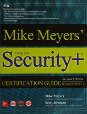 Mike Meyers' CompTIA security+ certification guide, (exam SY0-501) - 9781260026382