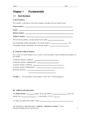 Note Taking Guide for Stewart/Redlin/Watson Precalculus: Mathematics for Calculus, 7th Edition By unknown